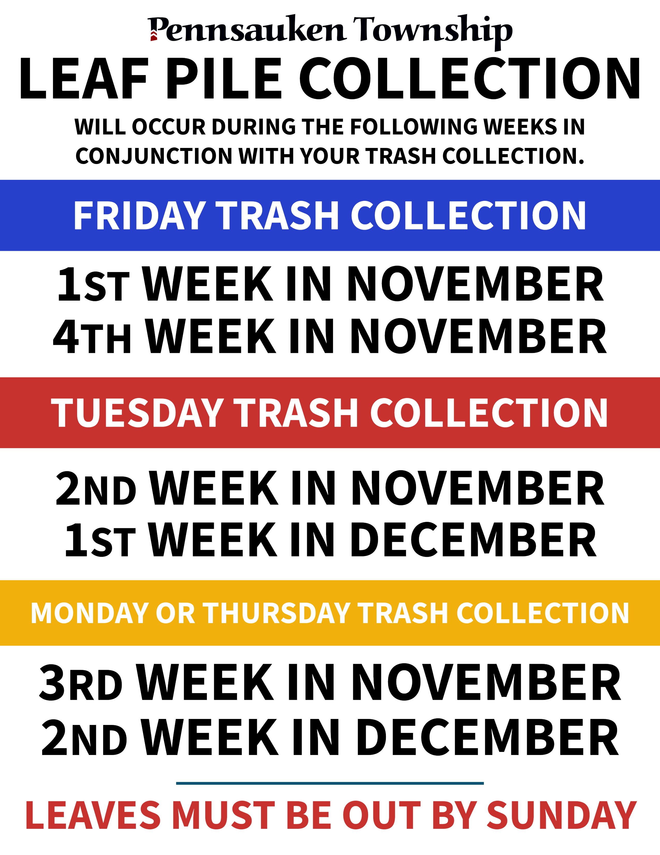 Leaf curbside collection lawn sign-4